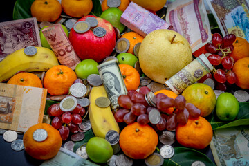 Money rains on fruits and vegetables