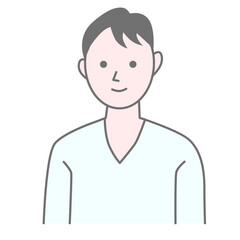 Obraz premium Male front facing vector illustration