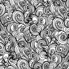 hand drawn ink doodle pattern on white background. Coloring page - zendala, design for adults, poster, print, t-shirt, invitation, banners, flyers.