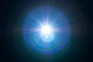 Lens flare with abstract lighting with a laser.