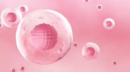 Human Stem Cell Concept, 3D Render