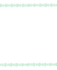 優しい手描きの水彩葉っぱフレーム6