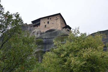 View of the main monuments and places of Greece. Meteora monasteries.

