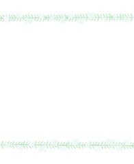 Obraz premium 優しい手描きの水彩葉っぱフレーム12