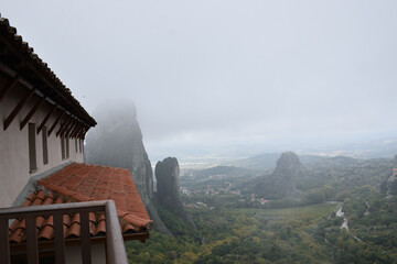 View of the main monuments and places of Greece. Meteora monasteries.
