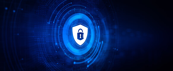 Cyber security data protection privacy policies.Technology concept.