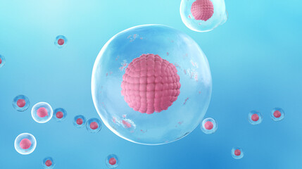 Human Stem Cell Concept, 3D Render