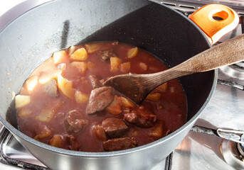 Beef and potato stew.