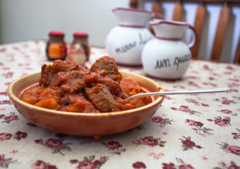 Beef and potato stew.