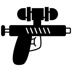 Water Fun Weapon Concept, Paint Gun Vector Icon design,