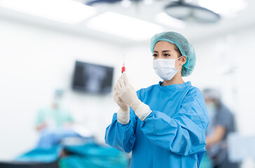 anesthesia team in operation room