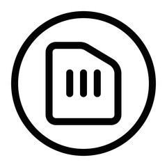 line icon network sim card symbol