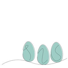 Easter egg on white background, vector illustration