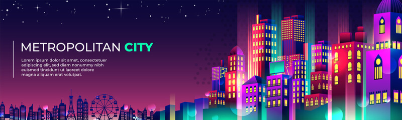 Metropolitan City Web Banner Background