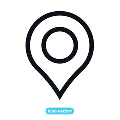 Location pin icon template color editable. Location pin symbol vector illustration for graphic and web design.