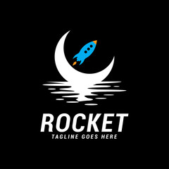 Rocket logo icon vector template.