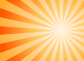Sunlight abstract background. Orange and gold color burst background. Vector illustration.