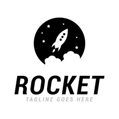 Rocket logo icon vector template.