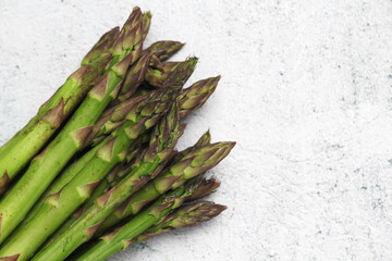 A bunch of asparagus sprouts