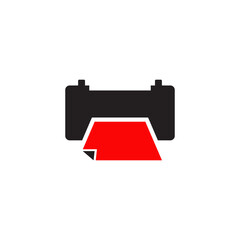Printer icon logo design template