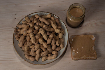 peanut butter over a table