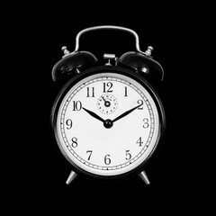 Vintage Alarm Clock - Old retro alarm clock. Isolated