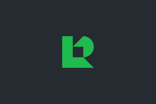 Minimal Modern Abstract Letter R Dark Background Logo Template
