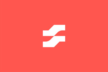 Minimal Modern Abstract Letter S Dark Background Logo Template