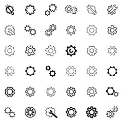 Setting icon vector set. Manage icon for site or app.