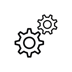 Setting icon vector set. Manage icon for site or app.