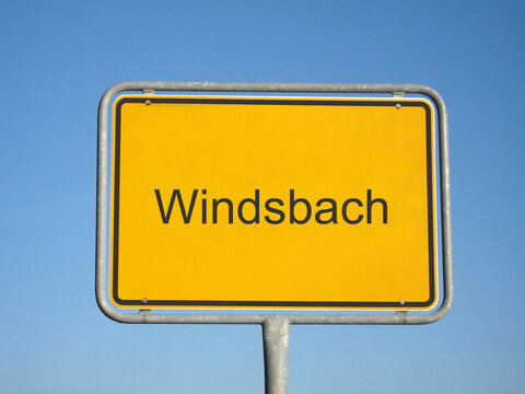 Ortsschild Windsbach