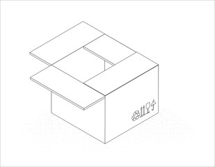 empty open outline box