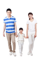Fototapeta premium Portrait of a happy family with one child