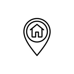 address icon vector. home location icon vector