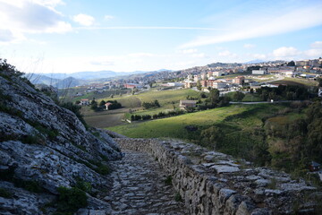 Fototapeta na wymiar Paesaggio siciliano - Vista dal Castello di Mussomeli