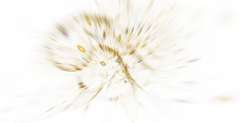 Abstract golden sparkles. Holiday background with fantastic light effect. Digital fractal art. 3d rendering.