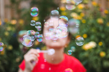 Girl Blowing Bubbles