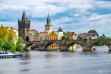 charles bridge and city castle