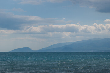 Black Sea coast in Crimea in summer