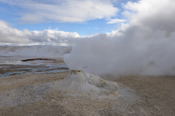 Hveravellir geothermal area near F35 route in Iceland