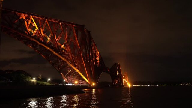 A landscape view of forth bridge in Edinburgh