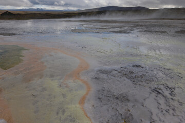 Hveravellir geothermal area near F35 route in Iceland