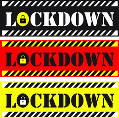 Fototapeta premium LOCKDOWN CORONAVIRUS. Covid-19 Pandemic world lockdown for quarantine. Vector. 