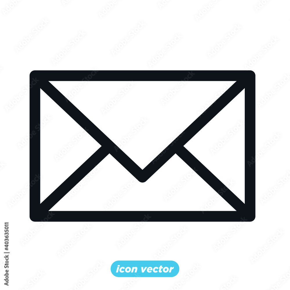 Poster email icon. envelope mail icon template color editable. contacts message send letter symbol vector i