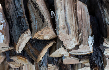 Firewood close up