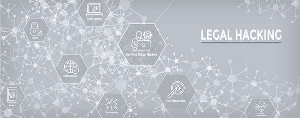 Certified Ethical Hacker - CEH - icon set & web header banner