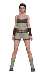 Urban Fantasy Woman 3D Render