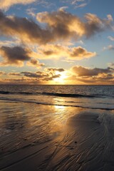sunset at the beach, benbecula, hebrides, scotland