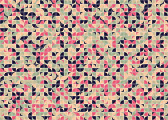 Fototapeta premium Abstract Geometric Pattern generative computational art illustration