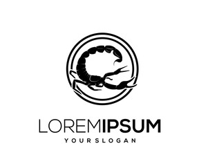 scorpion animal icon logo design silhouette